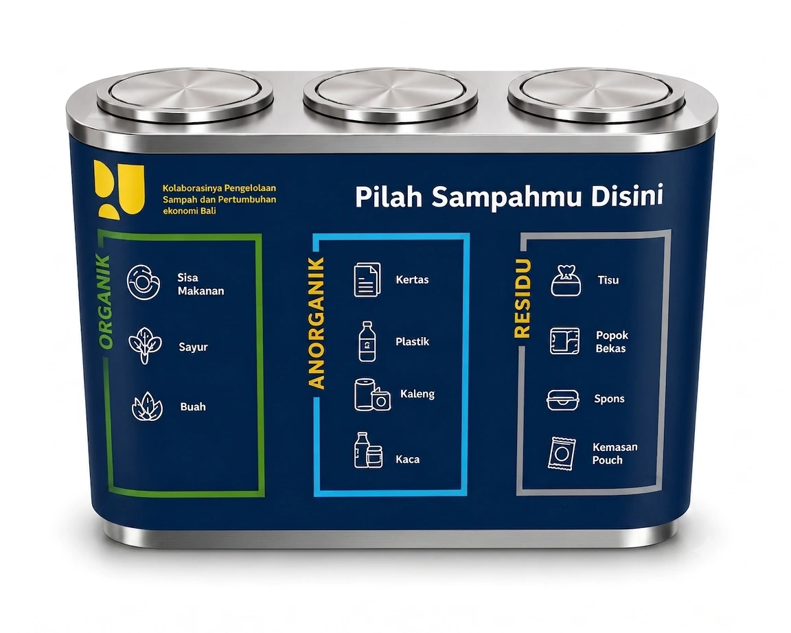 Image Produk Waste Bin 3 in 1 Tube