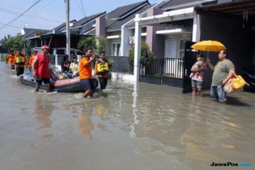 Banjir di salah satu kawasan di Jakarta