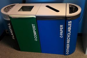 Contoh tempat sampah terpilah yang bisa digunakan di perkantoran. Sumber: discardstudies.com