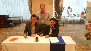 The signing of Letter of Intent between Waste4Change, Alfvazorg, and BreAd to improve Solid Waste Management in Indonesia