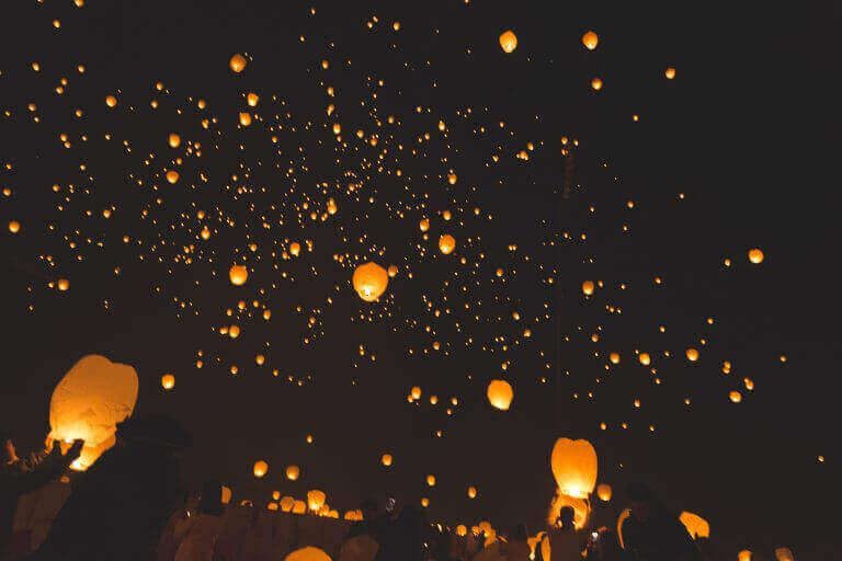 What happens to wishing lanterns?
